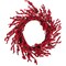 Burgundy Red Artificial Berry Christmas Wreath with Natural Twig 22 Inch